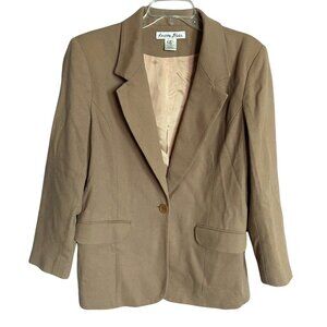 Kristen Blake Tan Merino Wool Suit Jacket Women's Size 8